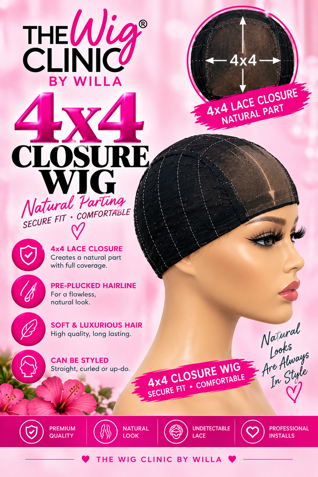 4x4 The Wig Clinic by Willa — Professional Wig-Making Caps