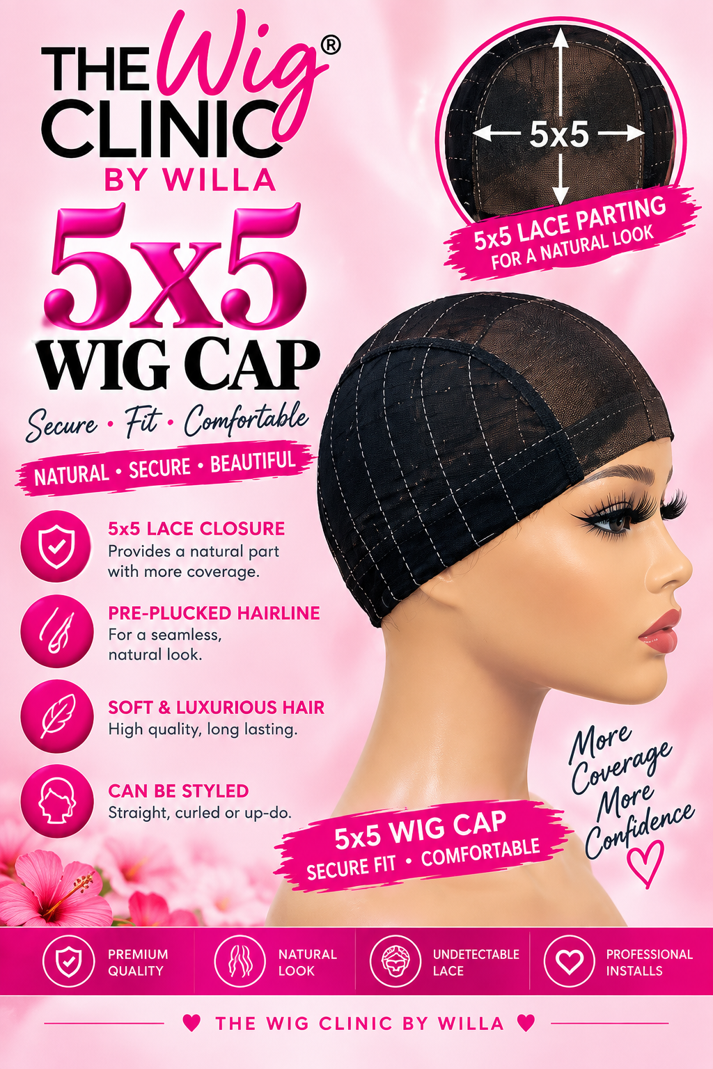 5x5 The Wig Clinic by Willa — Professional Wig-Making Caps
