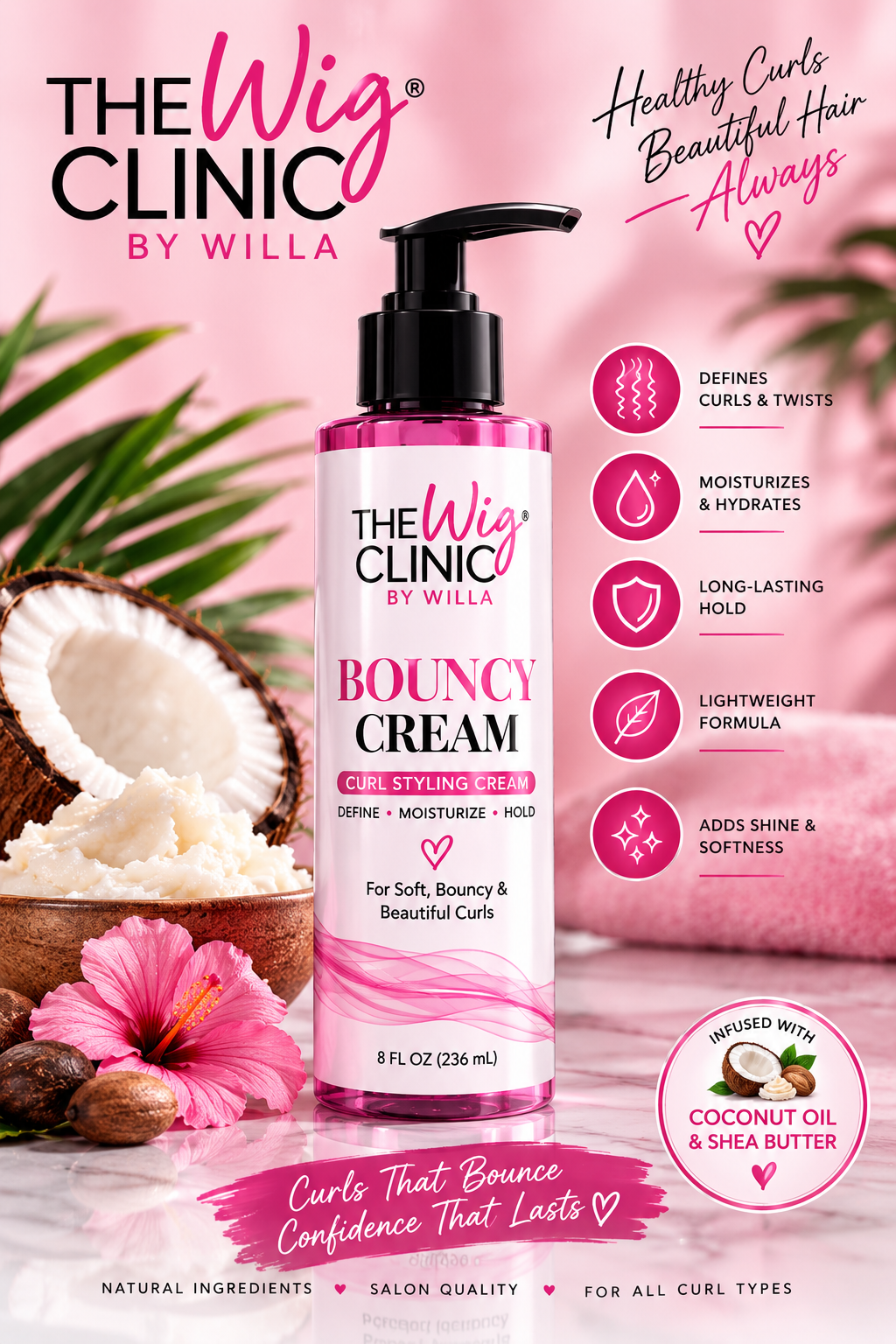 💕 THE WIGS CLINIC BY WILLA — BOUNCY CREAM